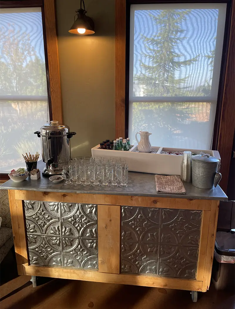 Bar setup for group event